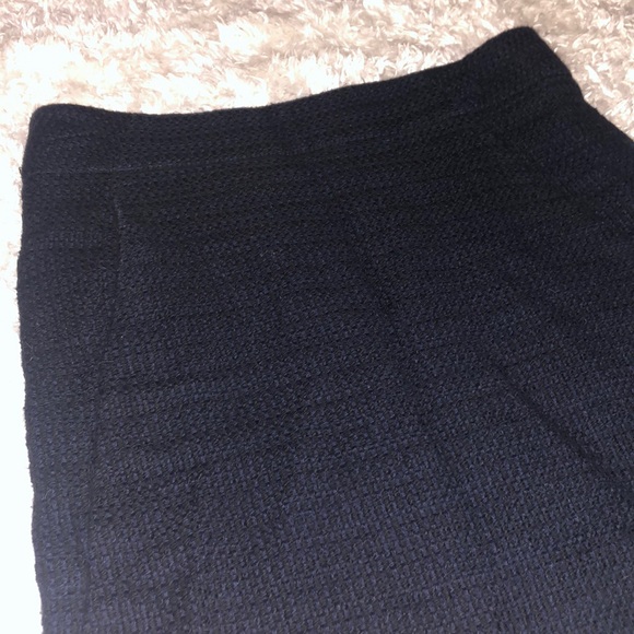 Navy Blue Mini Skirt with Pockets - Picture 2 of 5